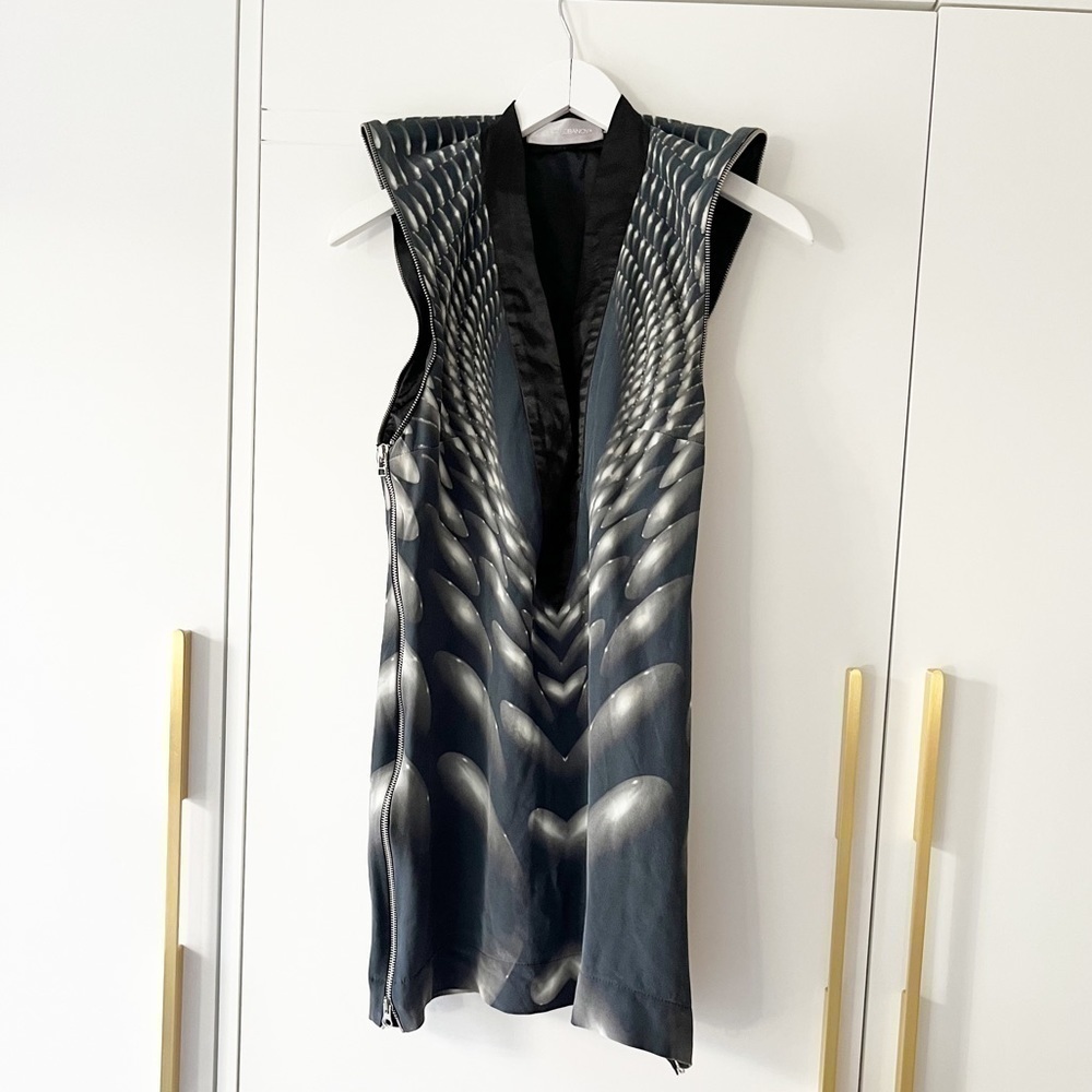 Designer dress 100% Silk plunging neckline